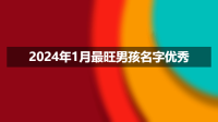 2024年男孩的名字大全