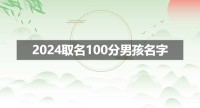 2024年男孩名字100分