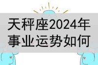 天秤座2024年的职业财富